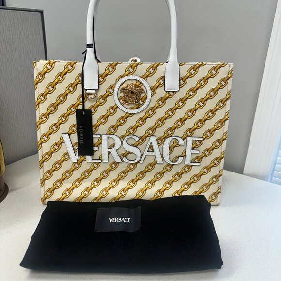 Authentic Versace Medusa Canvas Large Tote Bag – Brand New with Tags & Dust Bag - Picture 1 of 15